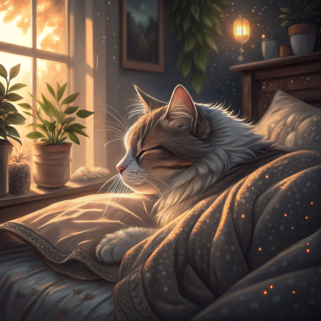 고양이 만성신부전 가이드 - 편안히 쉬는 고양이