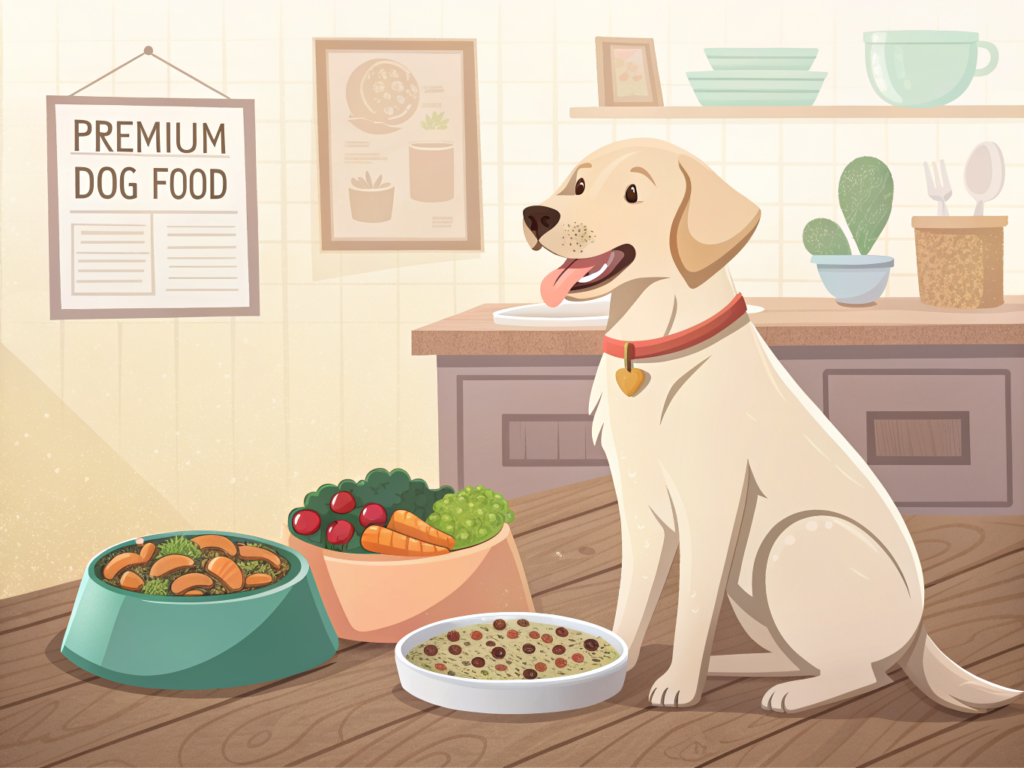 강아지 사료 영양 성분표 AAFCO 기준 일러스트