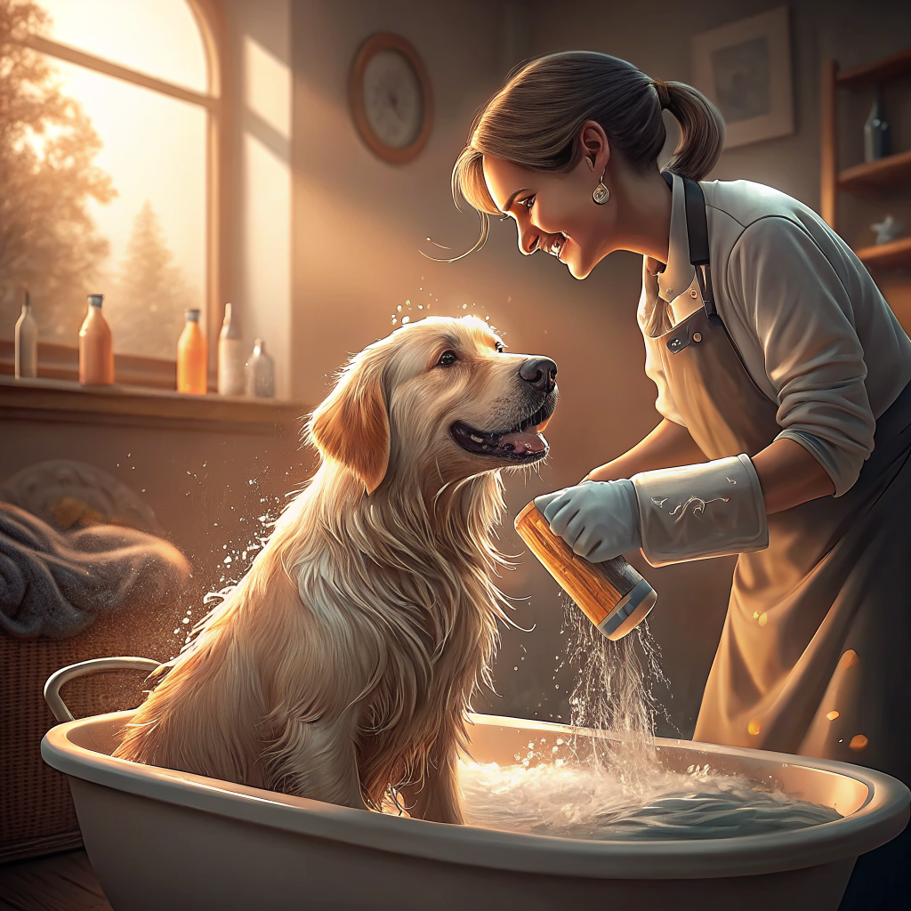 강아지 피부병 치료 약용 샴푸 목욕 관리